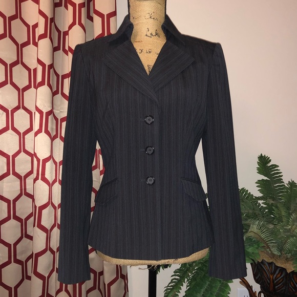 Antonio Melani Black Pinstripe Jacket - Picture 2 of 6